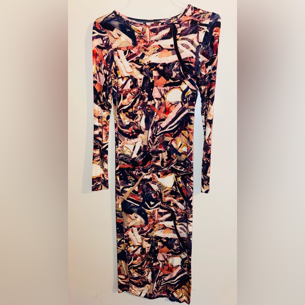 Young Fabulous & Broke Graphic Long Sleeve Dress Size XS